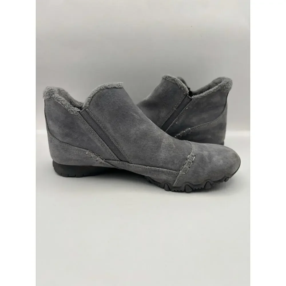 Skechers Relaxed Fit Bikers Earthy Chic Gray Boots Women Size 6